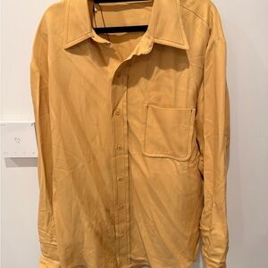 Mustard Yellow Button-Up Shirt